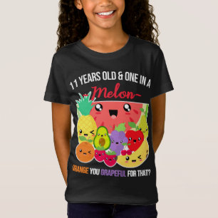One in a Melon Funny Fruit Saying 11th Birthday 11 T-Shirt