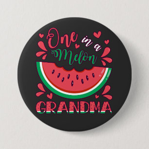 One in a Melon Grandma B-Day Party Round 7.5 Cm Round Badge
