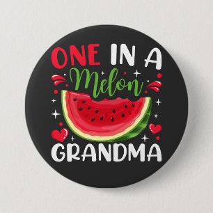 One in a Melon Grandma B-Day Party Round 7.5 Cm Round Badge