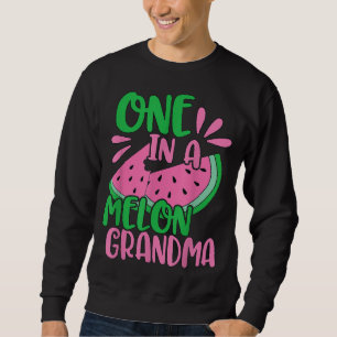 One In A Melon Grandma Watermelon Pink Grandmother Sweatshirt
