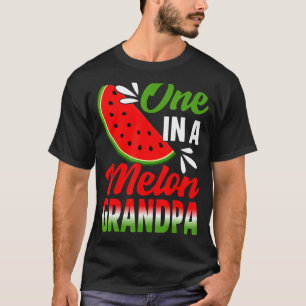 One In A Melon Grandpa Watermelon Family Birthday  T-Shirt