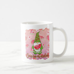 One in a Melon Green Gnome & Watermelon Coffee Mug