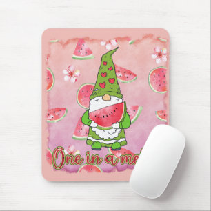 One in a Melon   Green Gnome & Watermelon Mouse Pad
