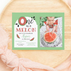 One in a Melon Kids First Birthday Invitation