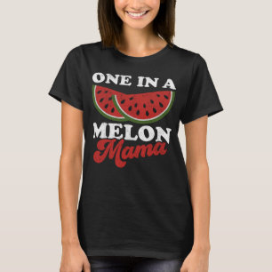 One In A Melon Mama  Watermelon Summer Retro Cute  T-Shirt