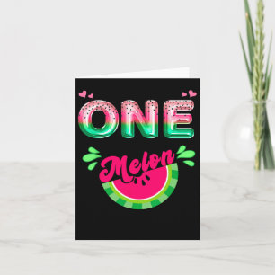 One In A Melon Mum Outfit Birthday Matching Group Card