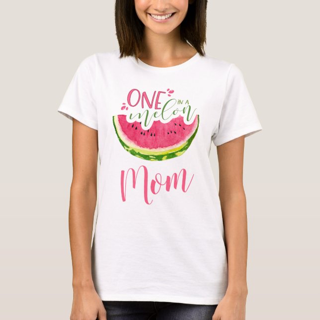 One in a Melon Mum Watermelon Shirt for Women (Front)