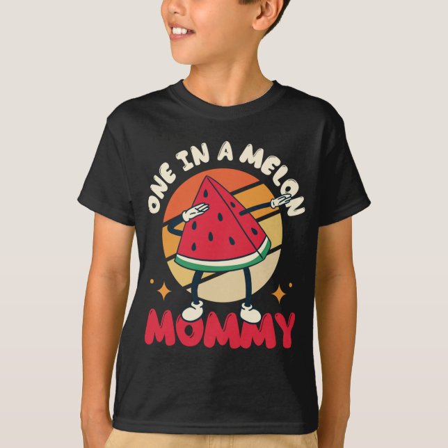One In A Melon Mummy Large Fruit Watermelon T-Shirt (Front)