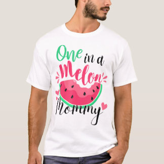 One In A Melon Mummy Summer Birthday Party Matchin T-Shirt