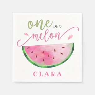 One in a melon napkin