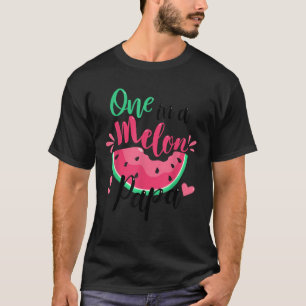 One in a Melon Papa Summer Birthday Party Matching T-Shirt