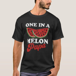 One In A Melon Papa  Watermelon  Summer Retro Cute T-Shirt