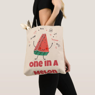 One in a Melon – Pastel Fruit (Soft Beige Edition) Tote Bag