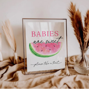 One In A Melon Sign Watermelon Babies Are Sweet