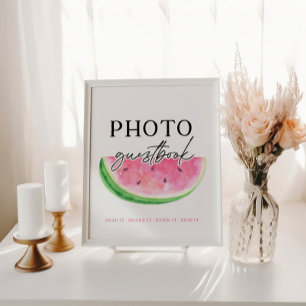 One In A Melon Sign Watermelon Guestbook Sign