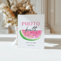 One In A Melon Sign Watermelon Photo Booth Sign