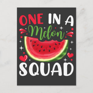One in a Melon Squad B-Day Party Postcard
