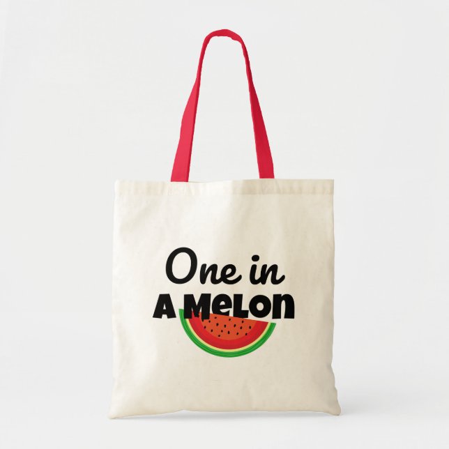 One in a Melon Tote Bag: Perfect for Summer Fun Bag (Front)