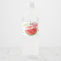 One in a Melon Water Bottle Label - Red