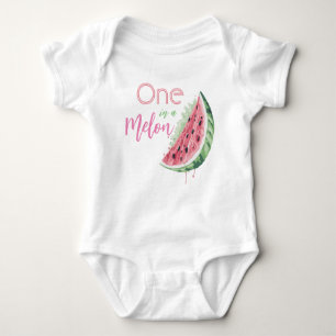 One in a melon, Watermelon  Baby Bodysuit