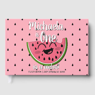 One in a Melon Watermelon First Birthday Guest Book
