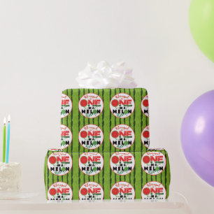 ONE in a Melon Watermelon First Birthday Wrapping Paper