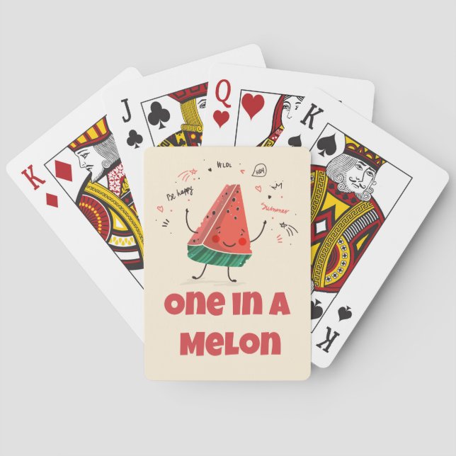 One in a Melon – Watermelon Playing Cards Design (Back)