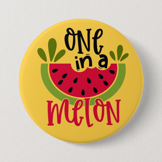 One in a Melon Watermelon Pun 7.5 Cm Round Badge (Front)