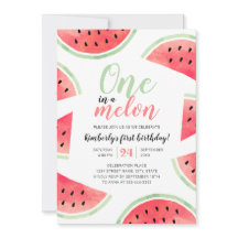 One In A Melon Watermelon Summer First Birthday