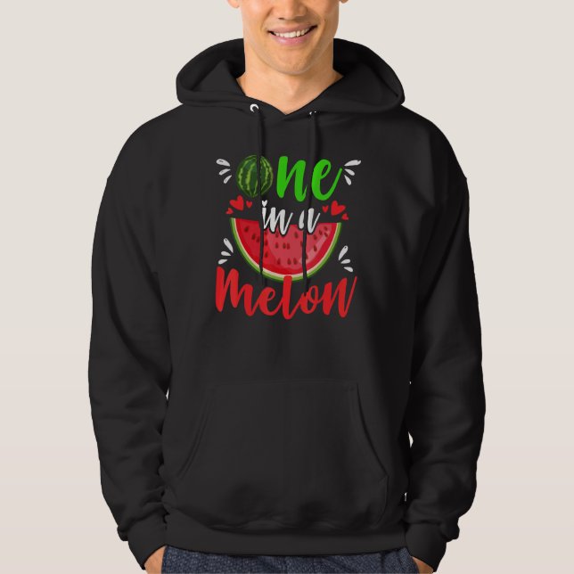 One In A Melon Watermelon  Summer Hoodie (Front)