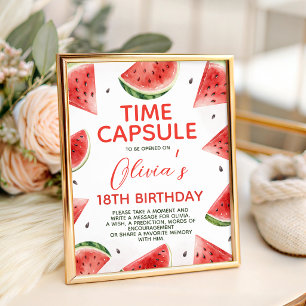 One in a Melon Watermelon Time Capsule Sign