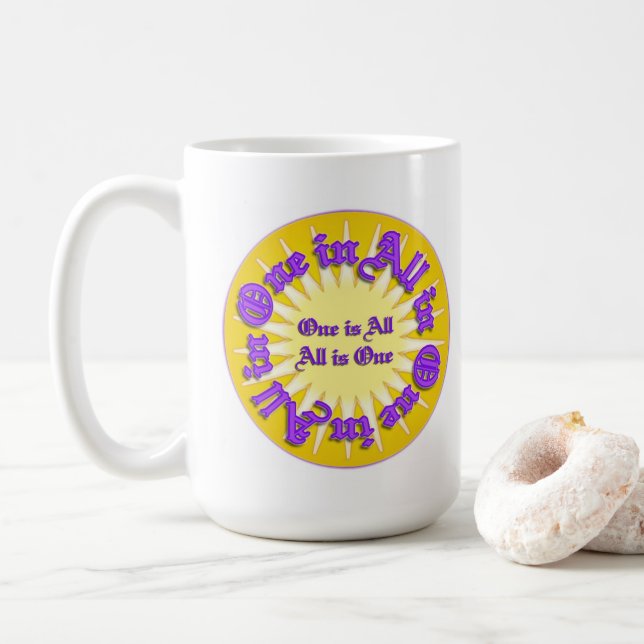 "One in All" White 15 oz Mug (With Donut)