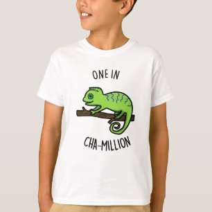 One In Cha-Million Funny Chameleon Pun  T-Shirt
