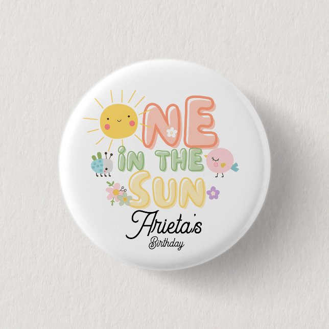 one in the Sun  3 Cm Round Badge (Front)