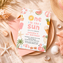 One in the Sun Beach Party Summer 1st Birthday