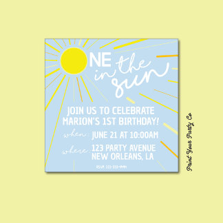 One in the Sun Birthday Invitation