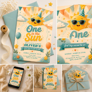 One in the Sun First Birthday Invitation