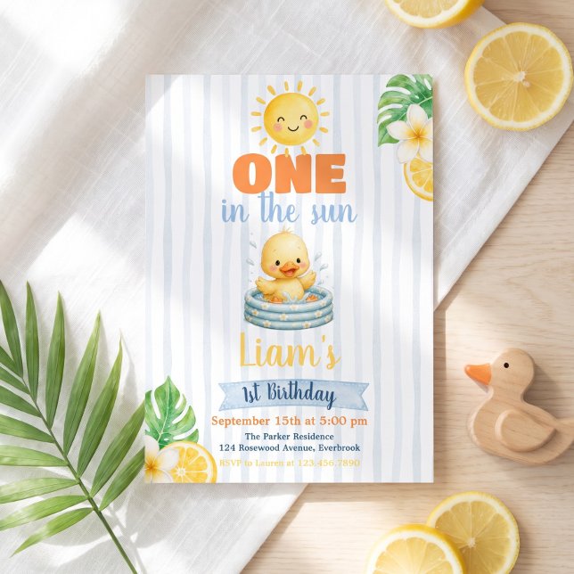 One in the Sun First Birthday Invitation (Creator Uploaded)