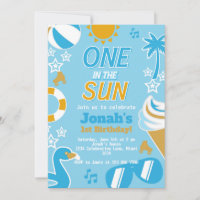 One in the Sun Pool Party Birthday Boy summer