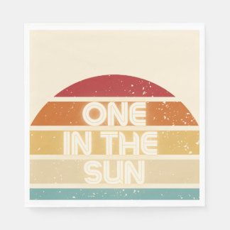 One in the Sun Retro Beach Party Napkins