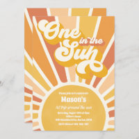 One In The Sun Retro Sunshine 1st Birthday Party