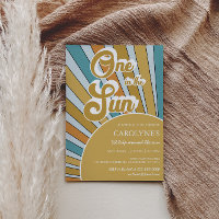 One In The Sun Sunshine Muted Rainbow 1st Birthday