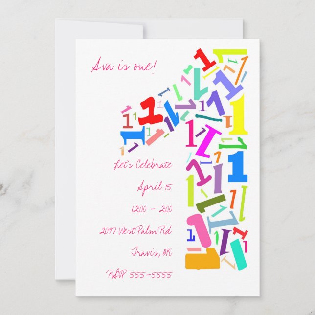 One! Invitation (Front)