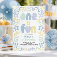 One Is Fun Colourful Confetti Balloon 1st Birthday
