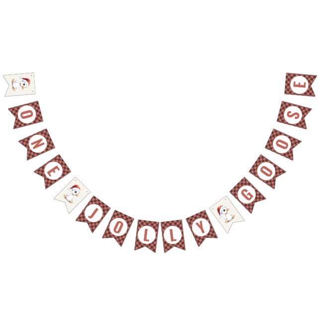 One Jolly Goose December First Birthday Bunting (All)