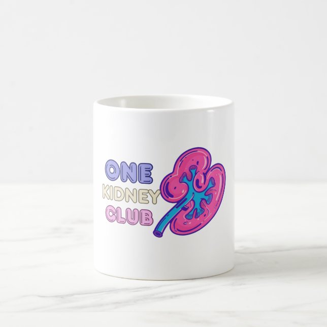 ONE KIDNEY CLUB, KIDNEY Transplant Coffee Mug (Center)