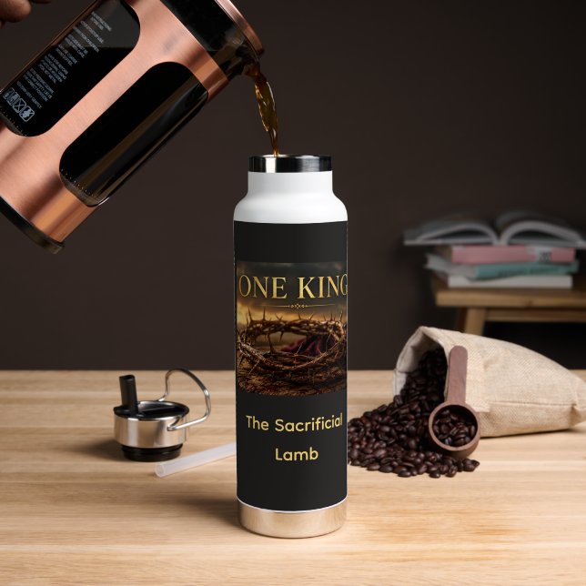 One King Water Bottle (Coffee (Rotated))
