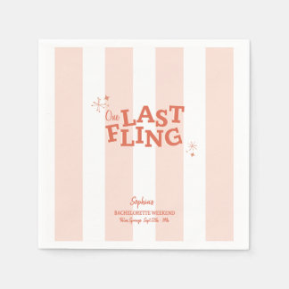 One Last Fling Bachelorette Napkin