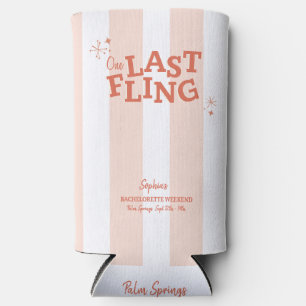 One Last Fling Bachelorette Seltzer Can Cooler