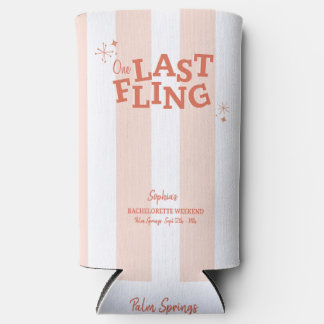 One Last Fling Bachelorette Seltzer Can Cooler